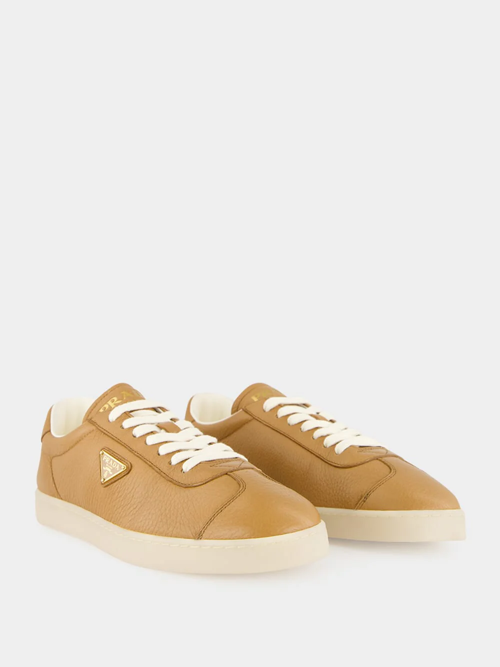 Caramel Low-Top Leather Sneakers - Image 3