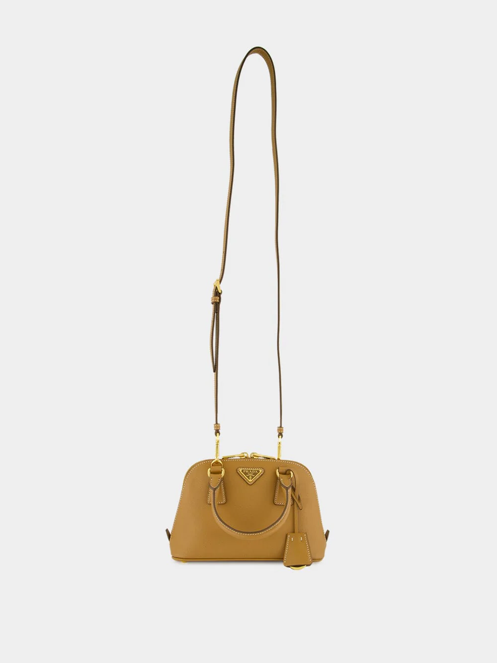 Caramel Mini Promenade Leather Bag - Image 3