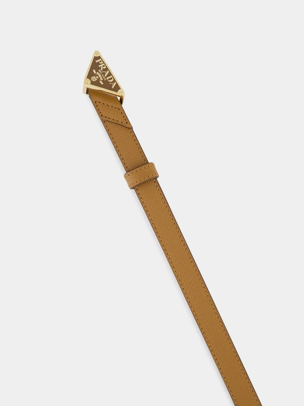 Caramel Saffiano Leather Belt - Image 2