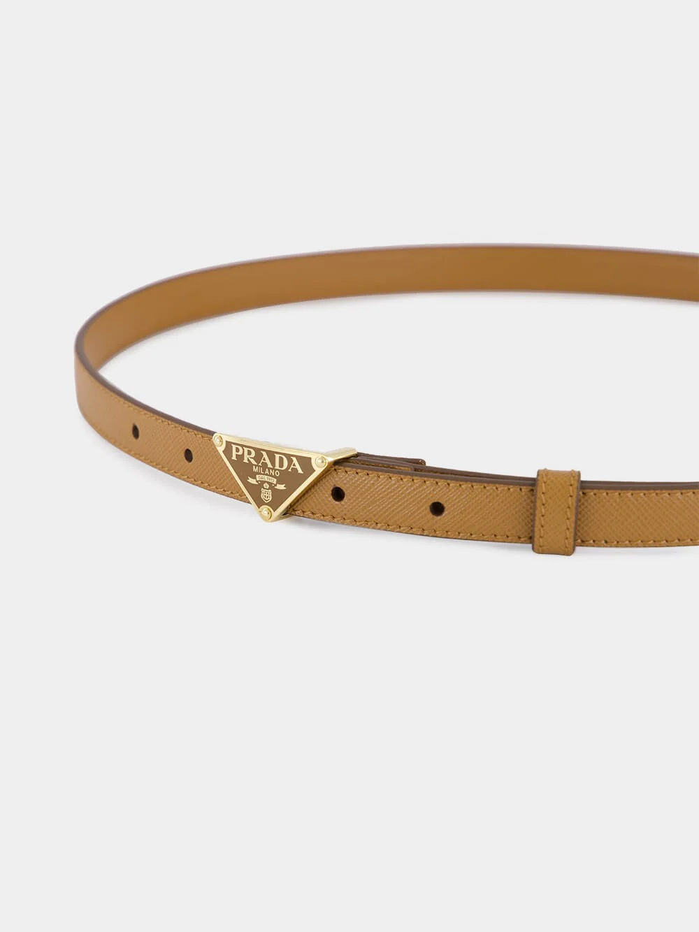 Caramel Saffiano Leather Belt - Image 3