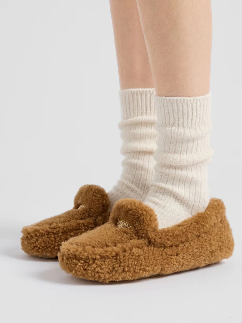 Caramel Shearling Driving Shoes - Image 2