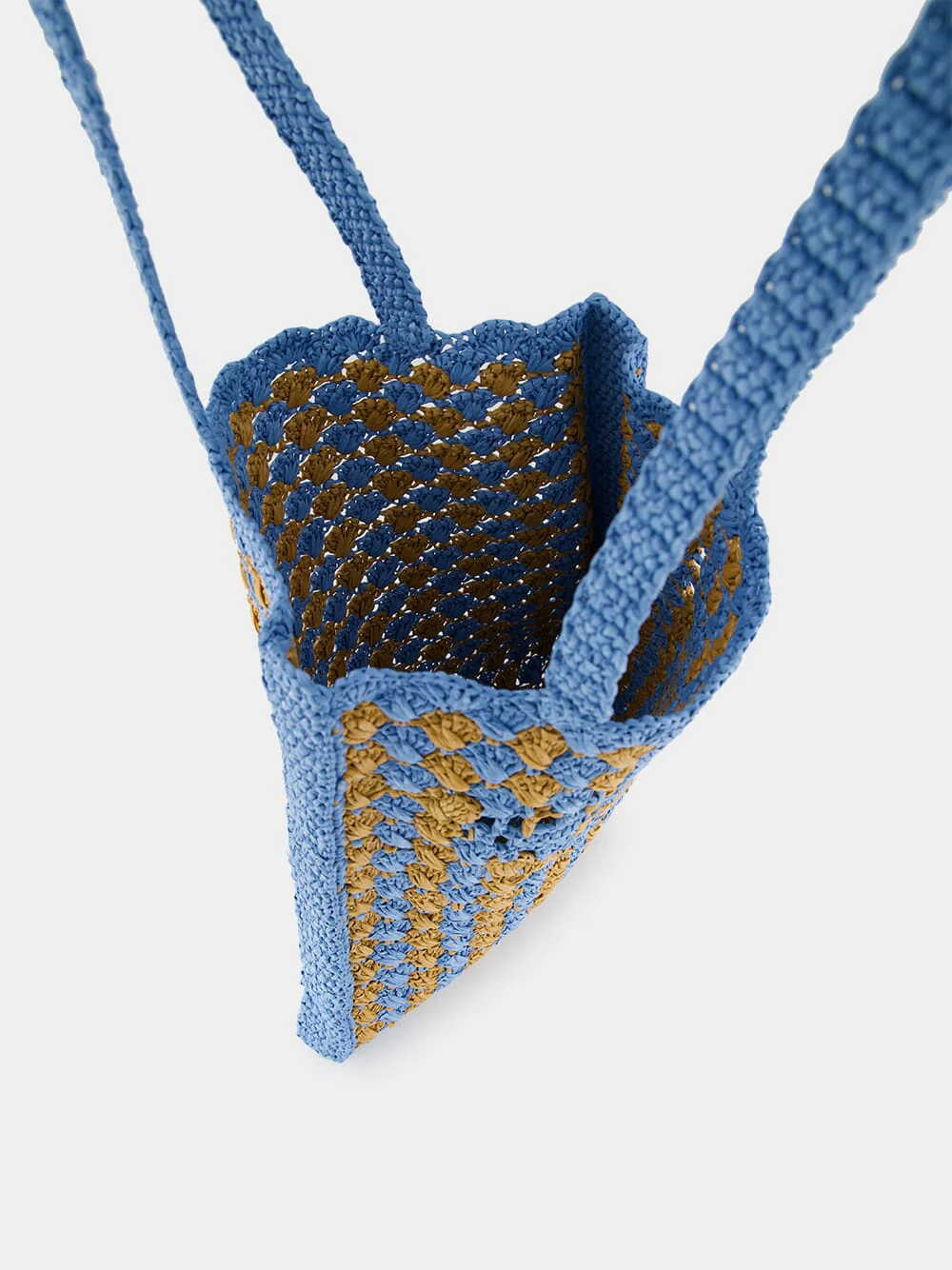 Celeste and Caramel Crochet Tote Bag - Image 11