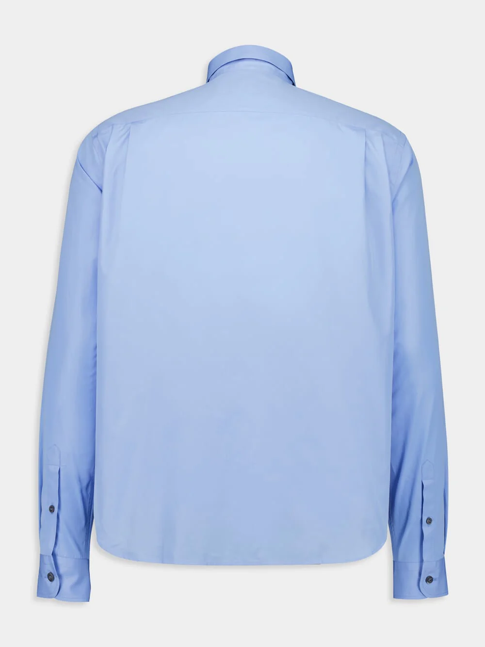 Celeste Blue Cotton Shirt with Pearl Buttons - Image 2