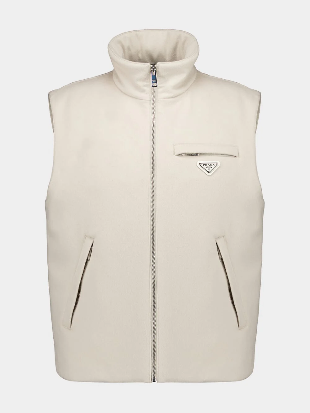 Albino White Cashmere Down Vest