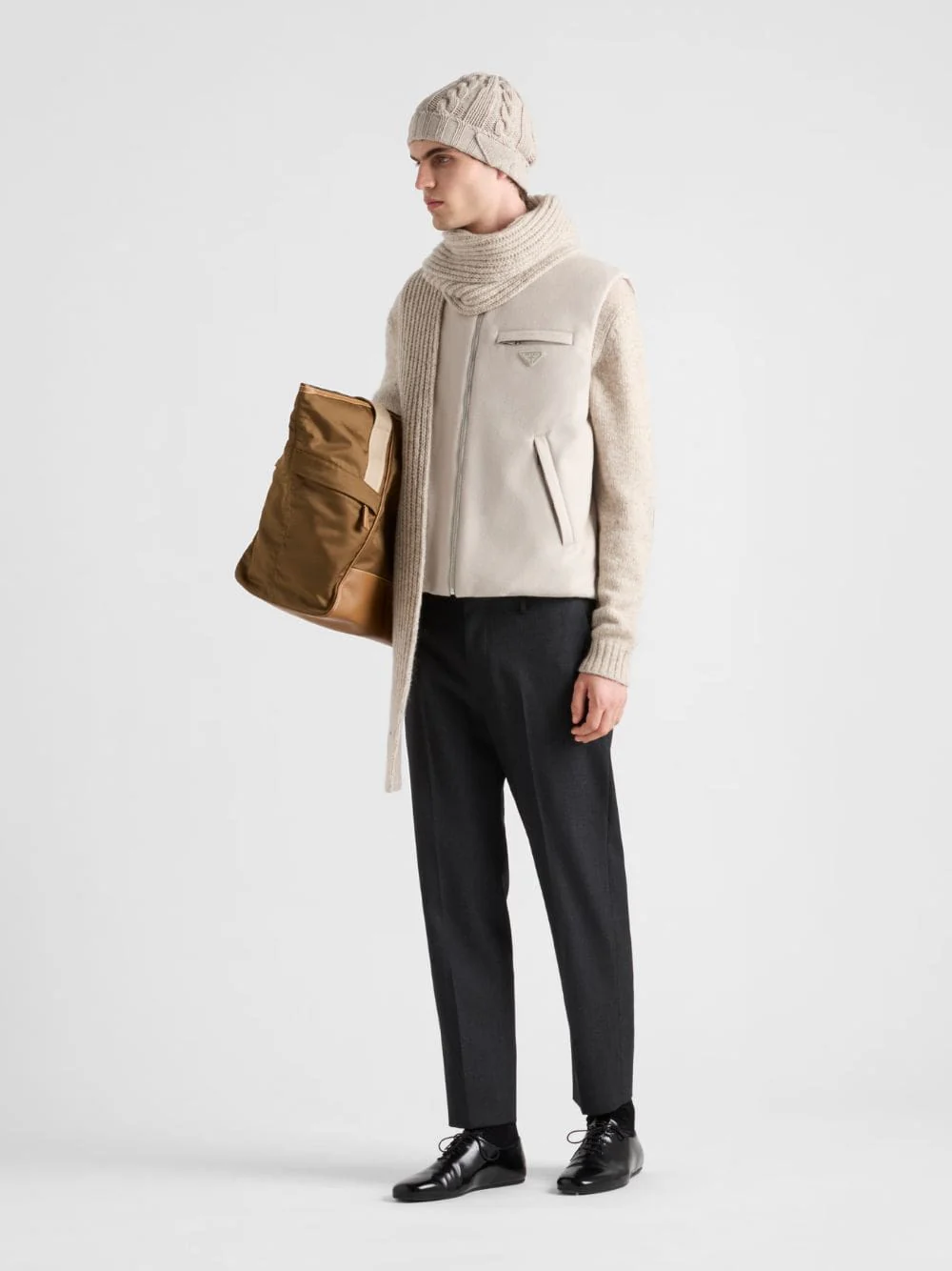 Albino White Cashmere Down Vest - Image 3