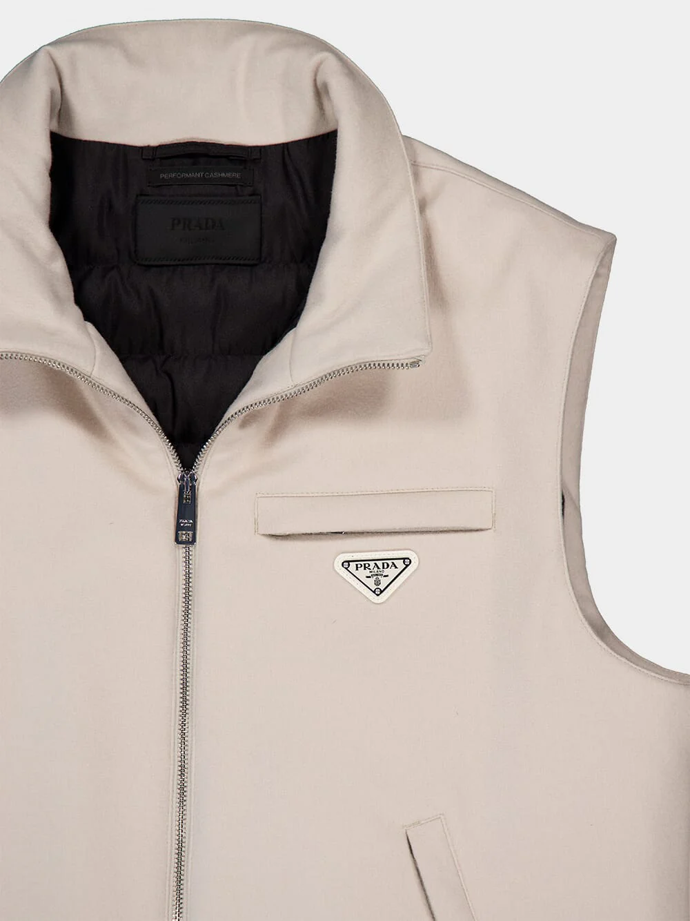 Albino White Cashmere Down Vest - Image 6
