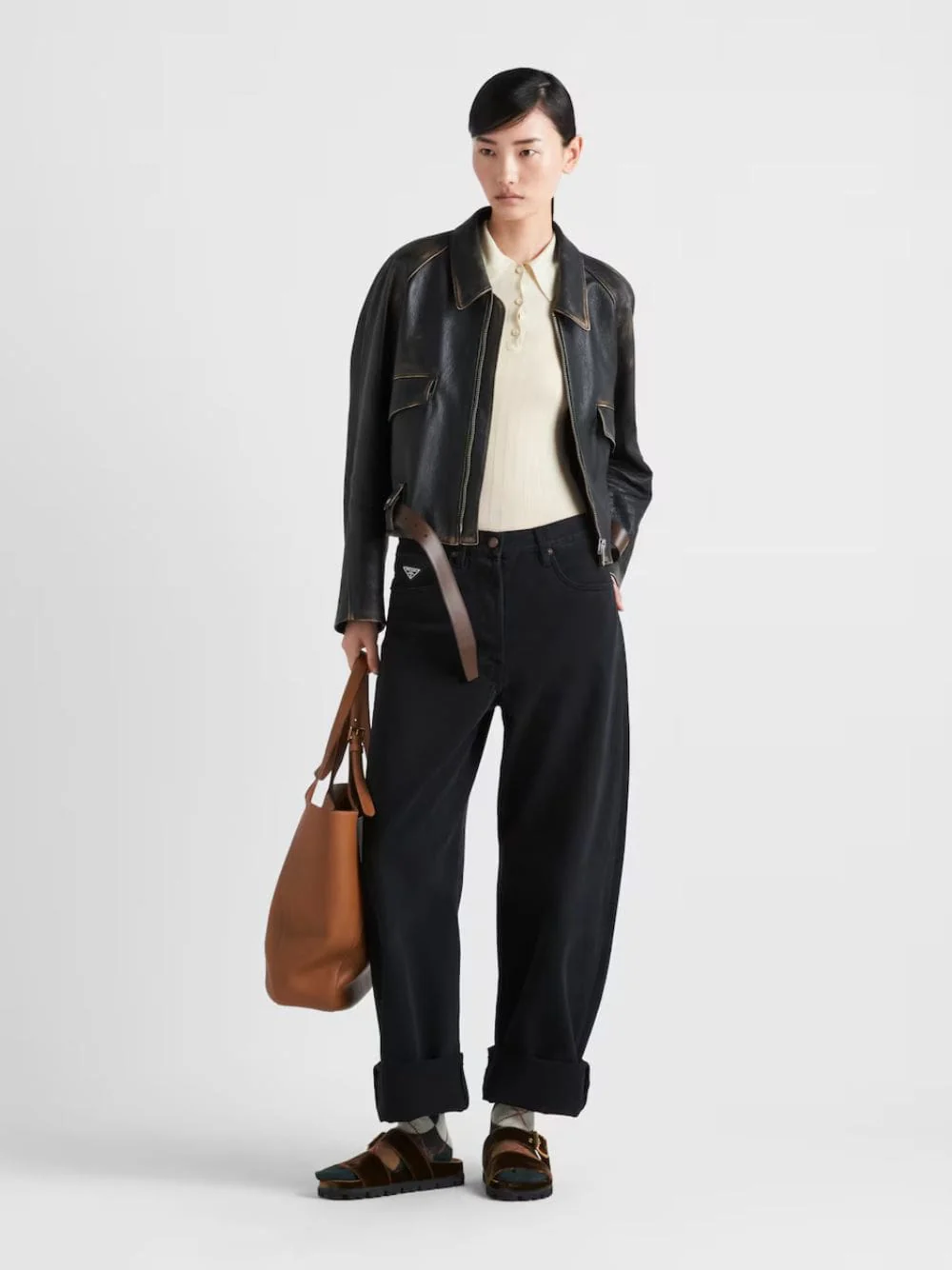 Black Barrel Leg Jeans - Image 2