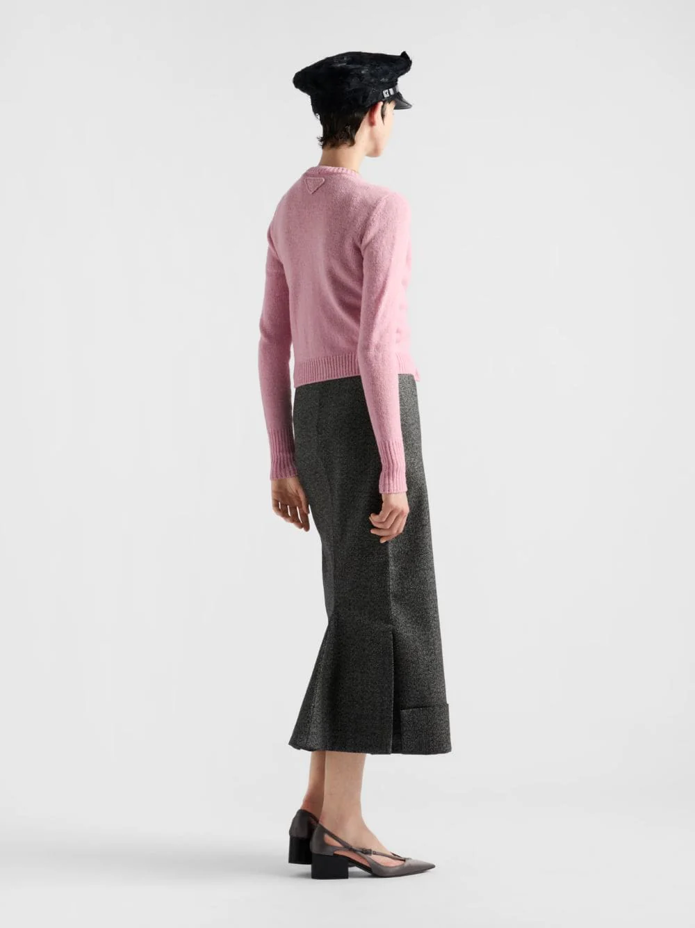 Black Mouliné Maxi Skirt - Image 3