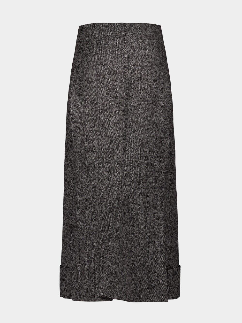 Black Mouliné Maxi Skirt - Image 4
