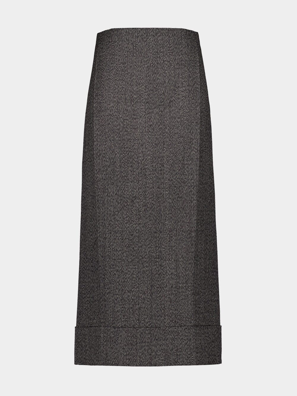 Black Mouliné Maxi Skirt - Image 7