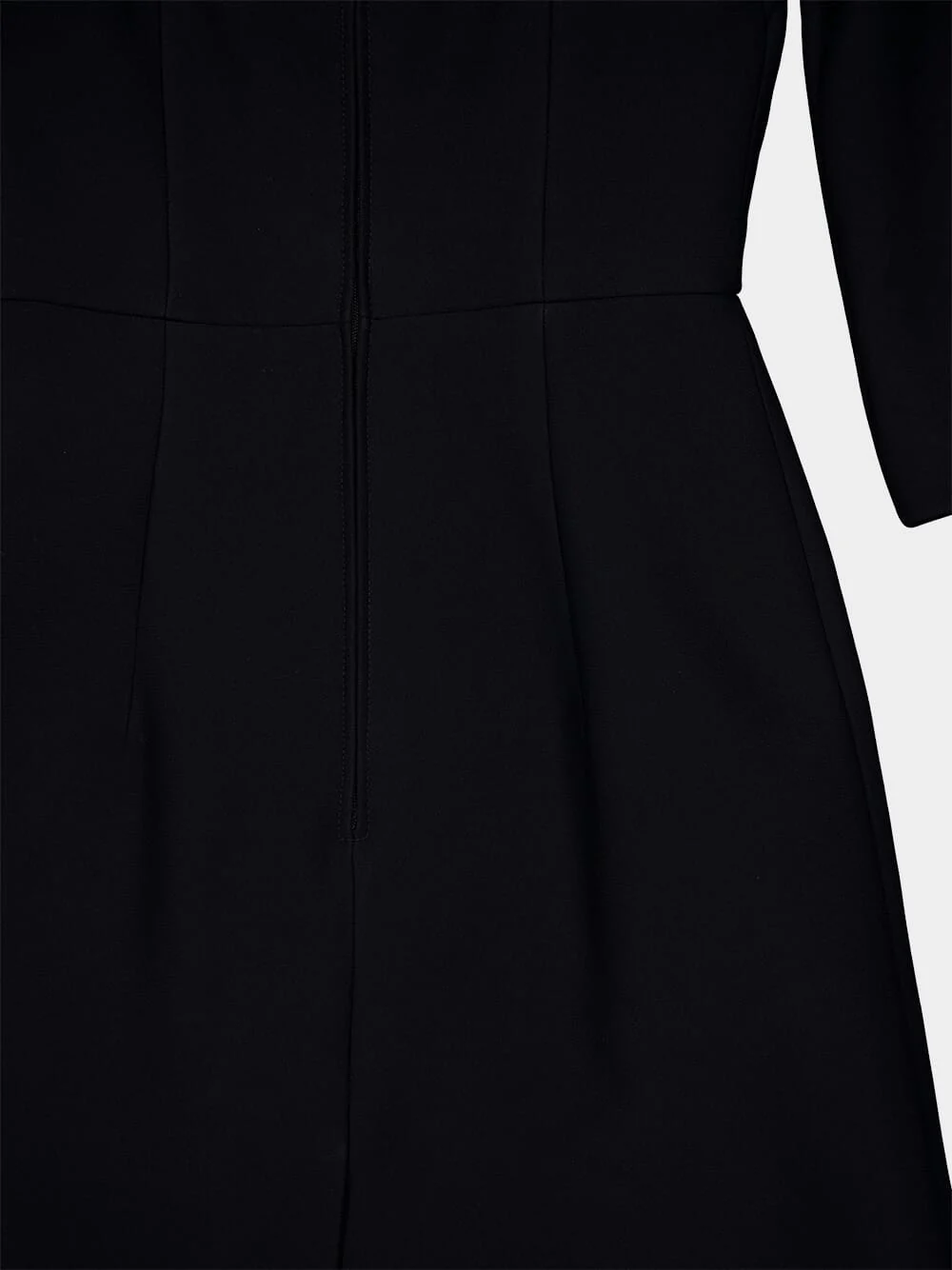 Black Silk-Blend V-Neck Midi Dress - Image 4