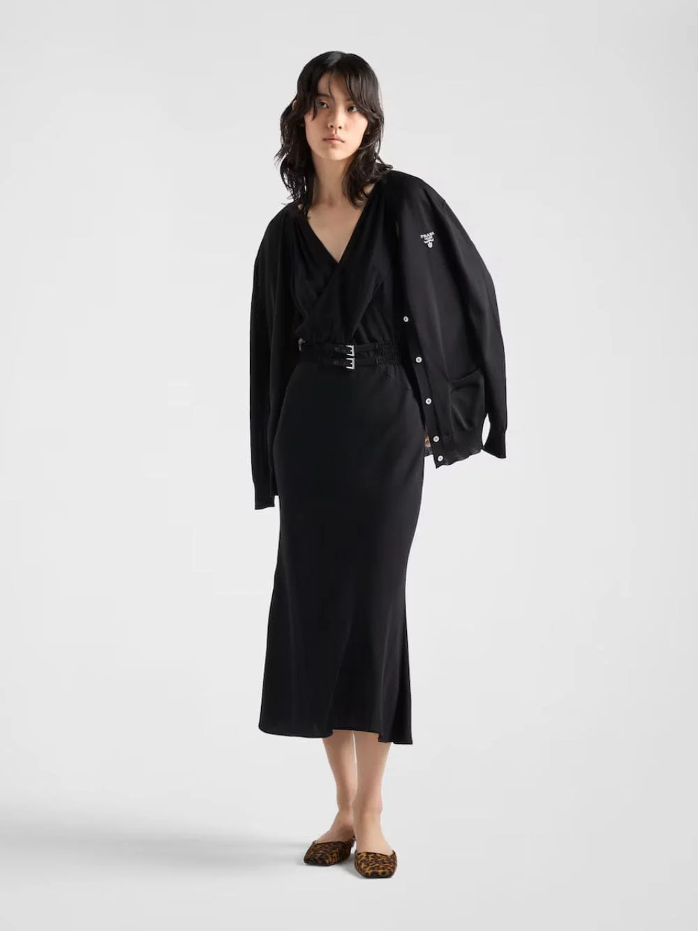 Black Silk Cardigan - Image 2