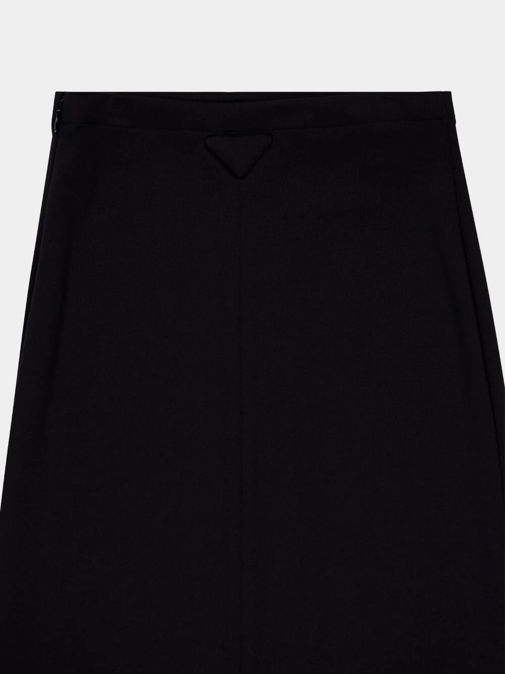 Black Stretch Jersey Skirt with Fur Trim - Image 6