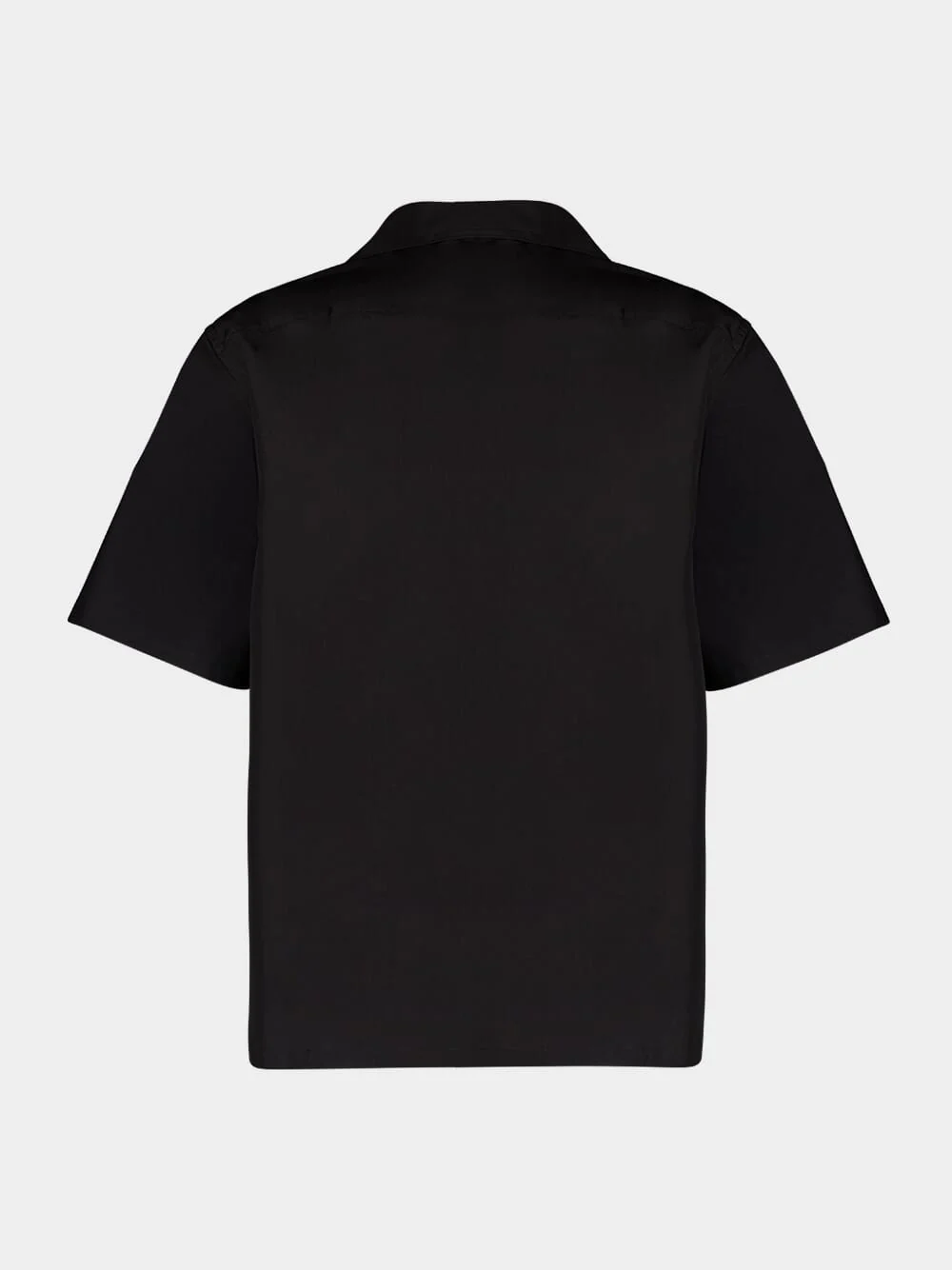 Black Technical Cotton Short-Sleeved Shirt - Image 3