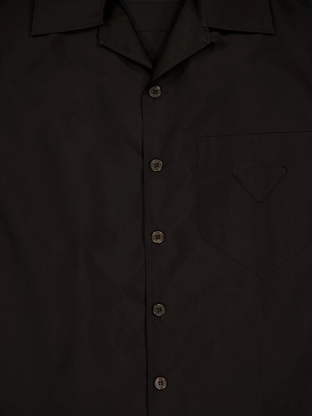 Black Technical Cotton Short-Sleeved Shirt - Image 5