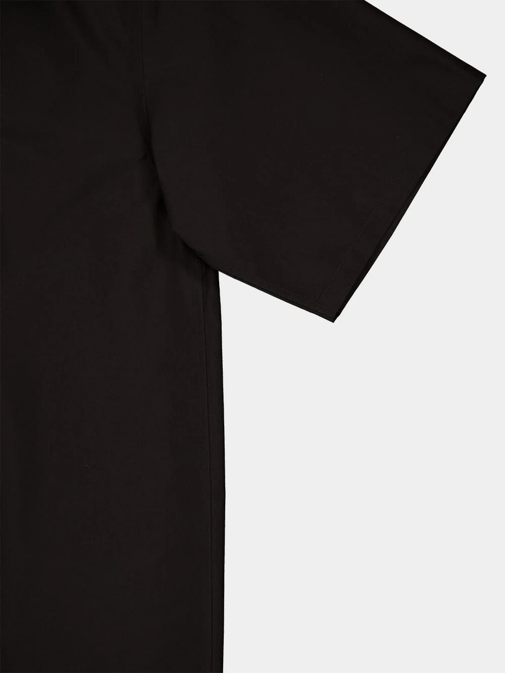 Black Technical Cotton Short-Sleeved Shirt - Image 6