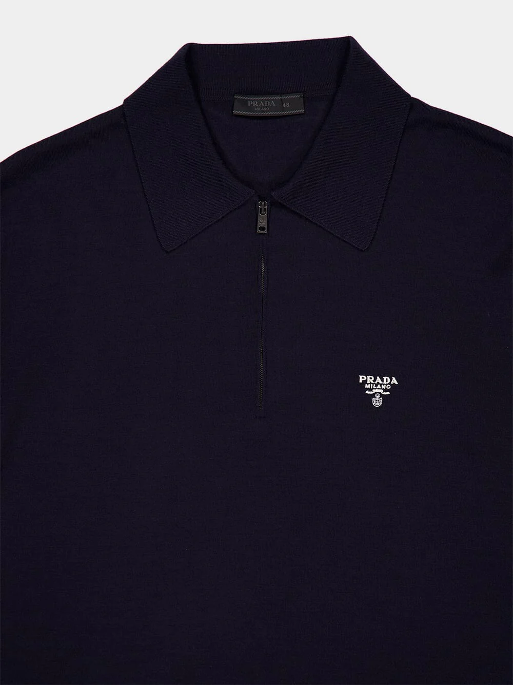 Blue Superfine Wool Polo Shirt - Image 5