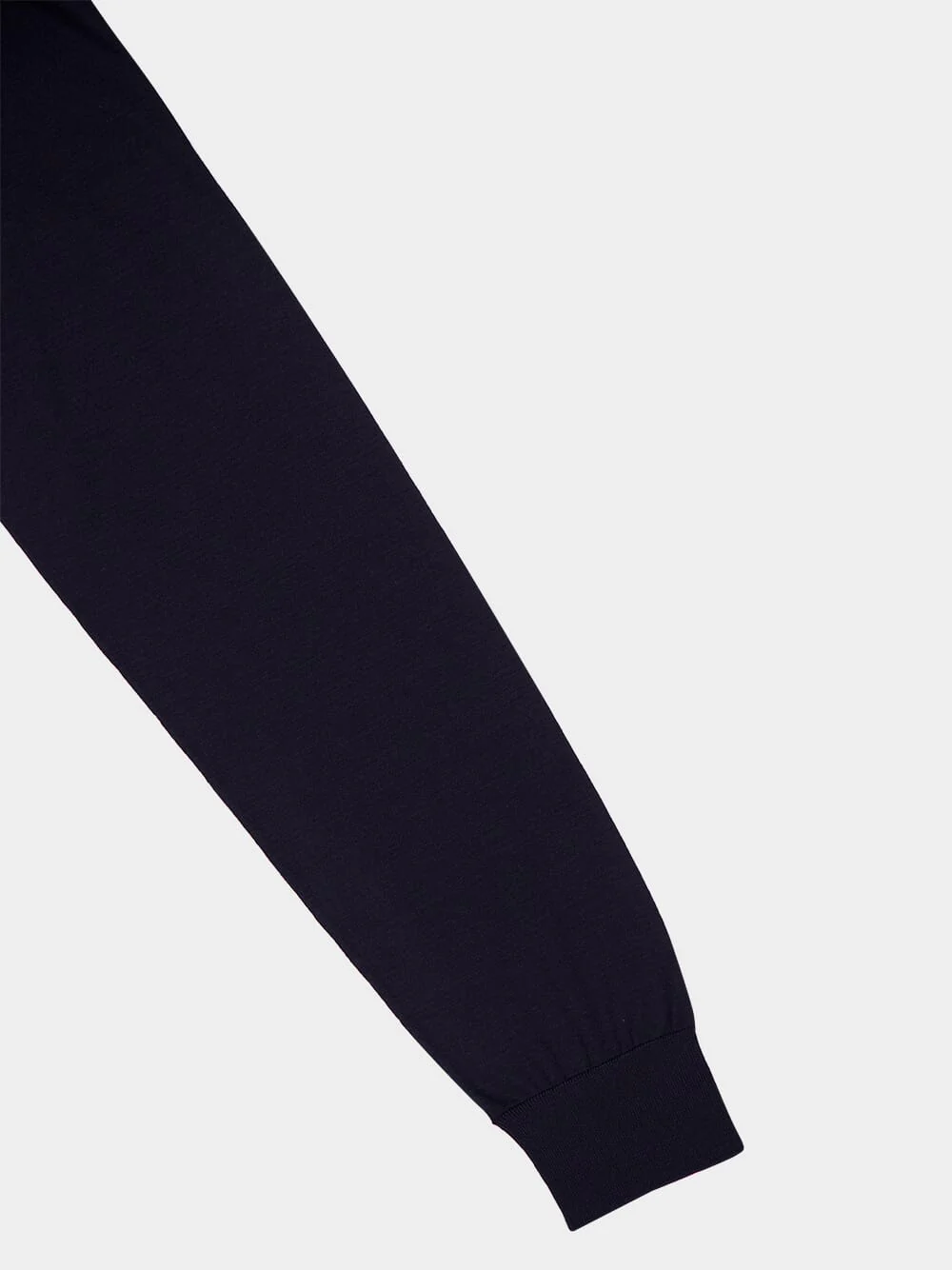 Blue Superfine Wool Polo Shirt - Image 6