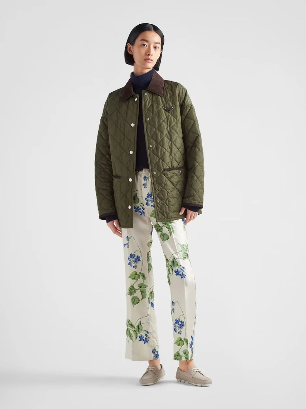 Floral-Print Twill Trousers - Image 2