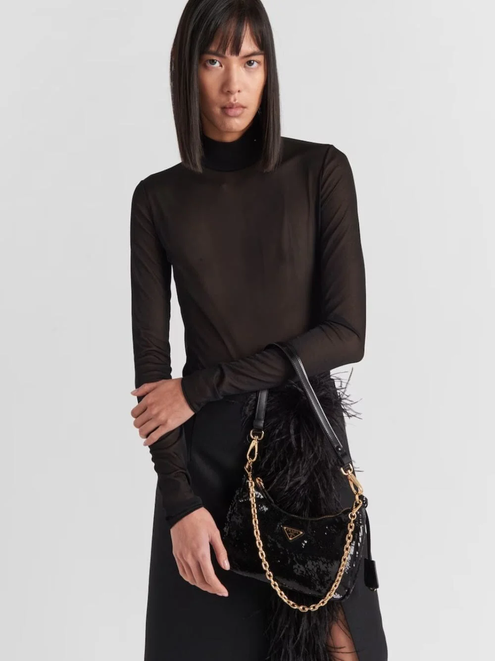 Gazar Jersey Turtleneck Bodysuit
