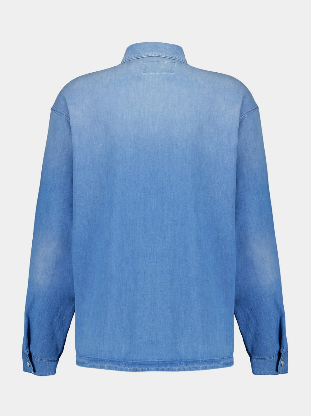 Light Blue Denim Shirt with Mother-of-Pearl Buttons - Image 2