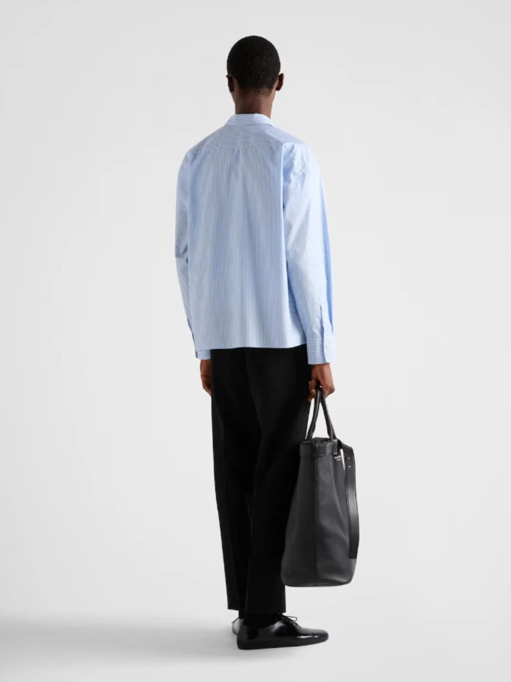 Light Blue Oversized Cotton Shirt - Image 4
