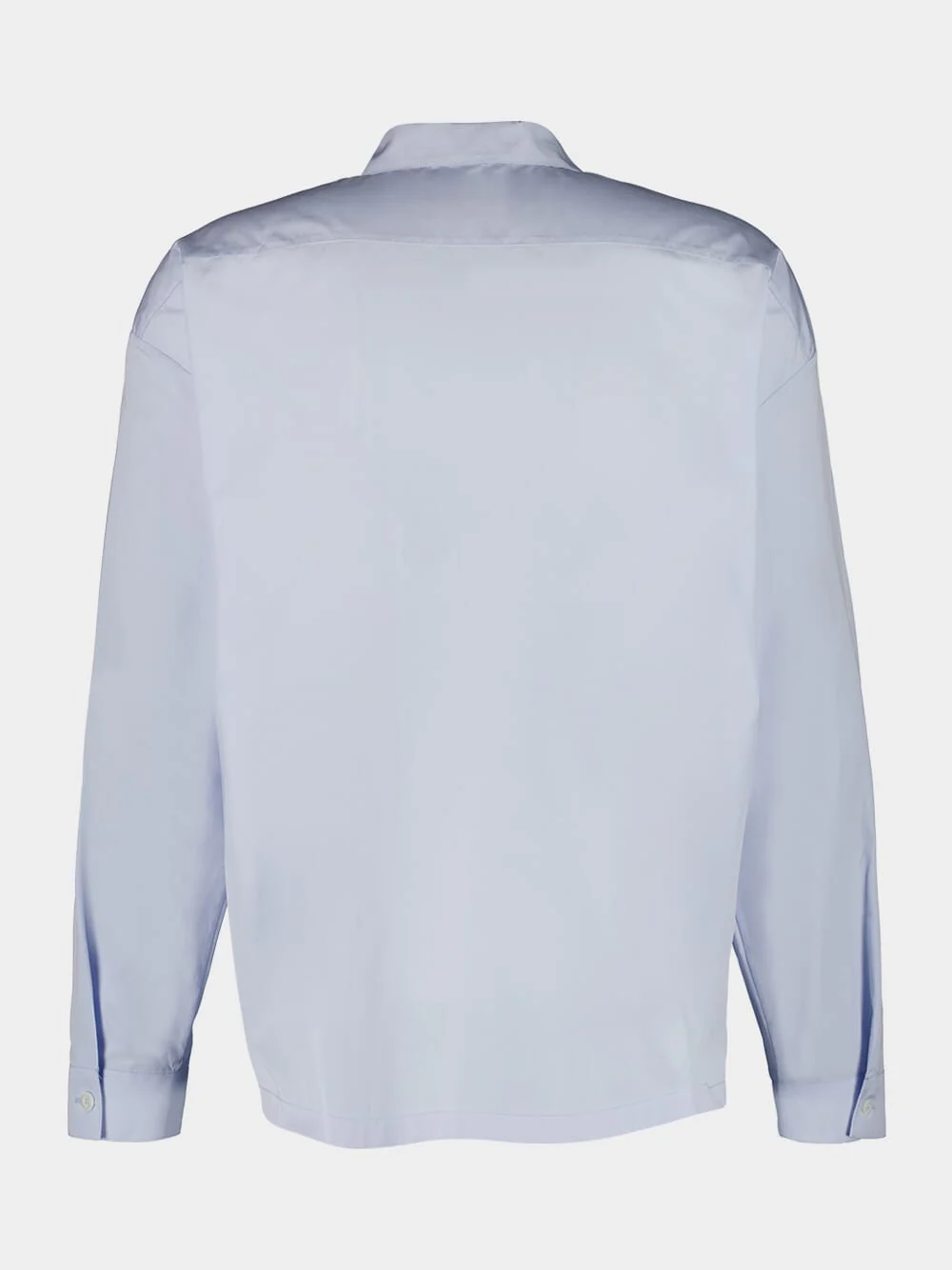 Light Blue Poplin Shirt with Zipper - Image 2
