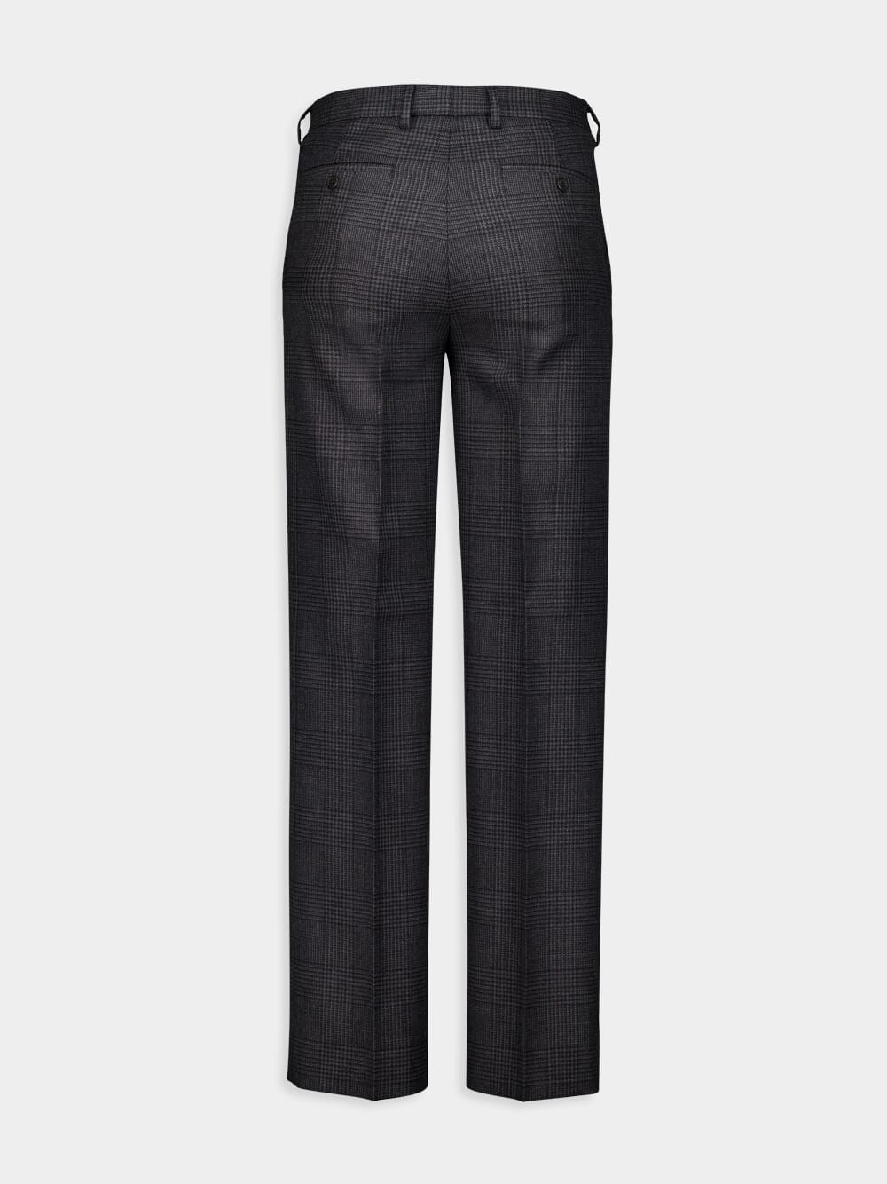 Prince of Wales Check Wool Trousers - Image 2