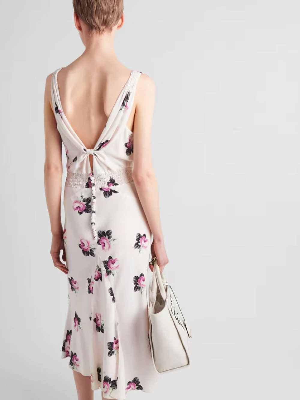 Printed Sablé Midi Dress - Image 4