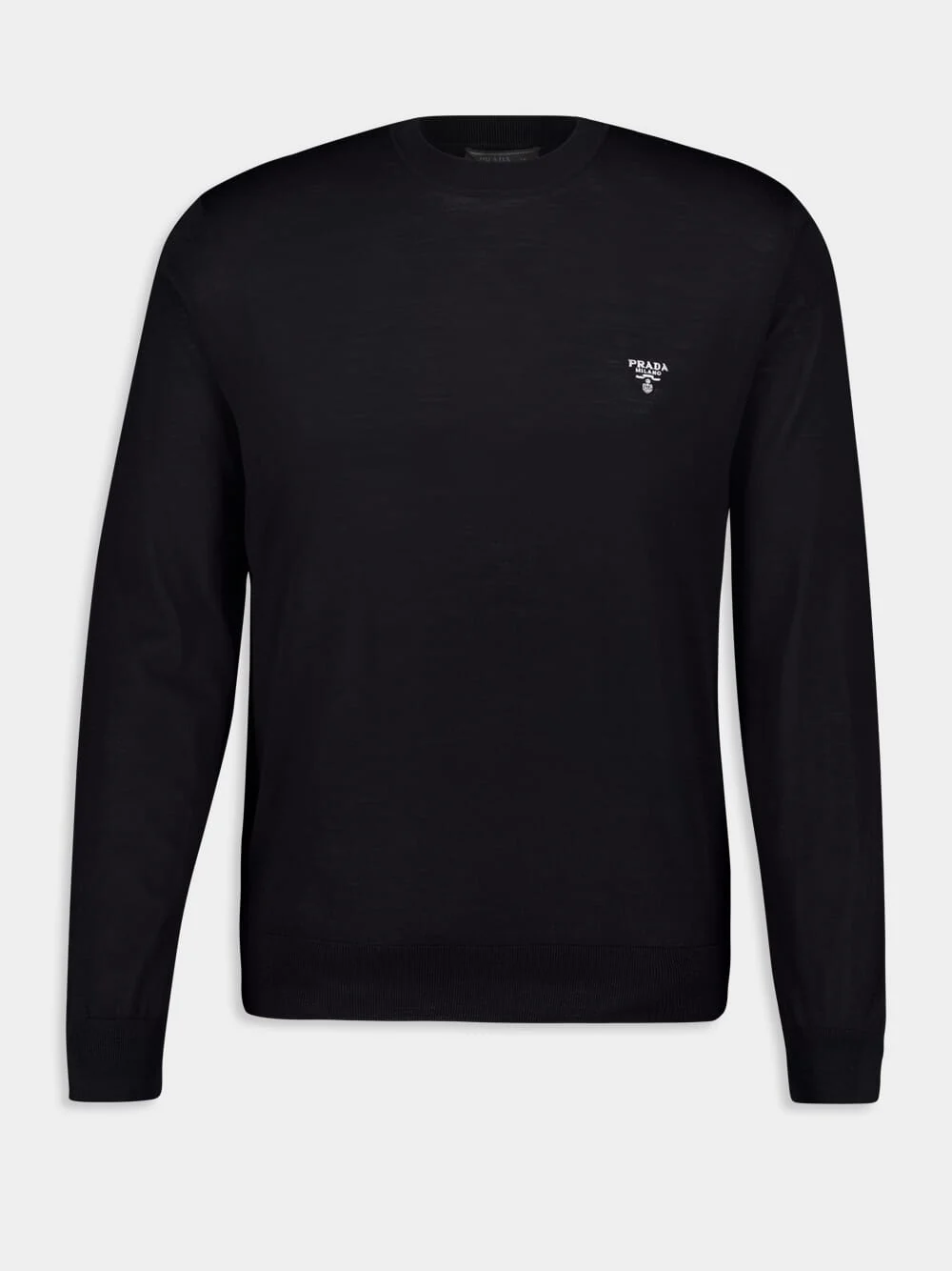 Superfine Black Wool Sweater