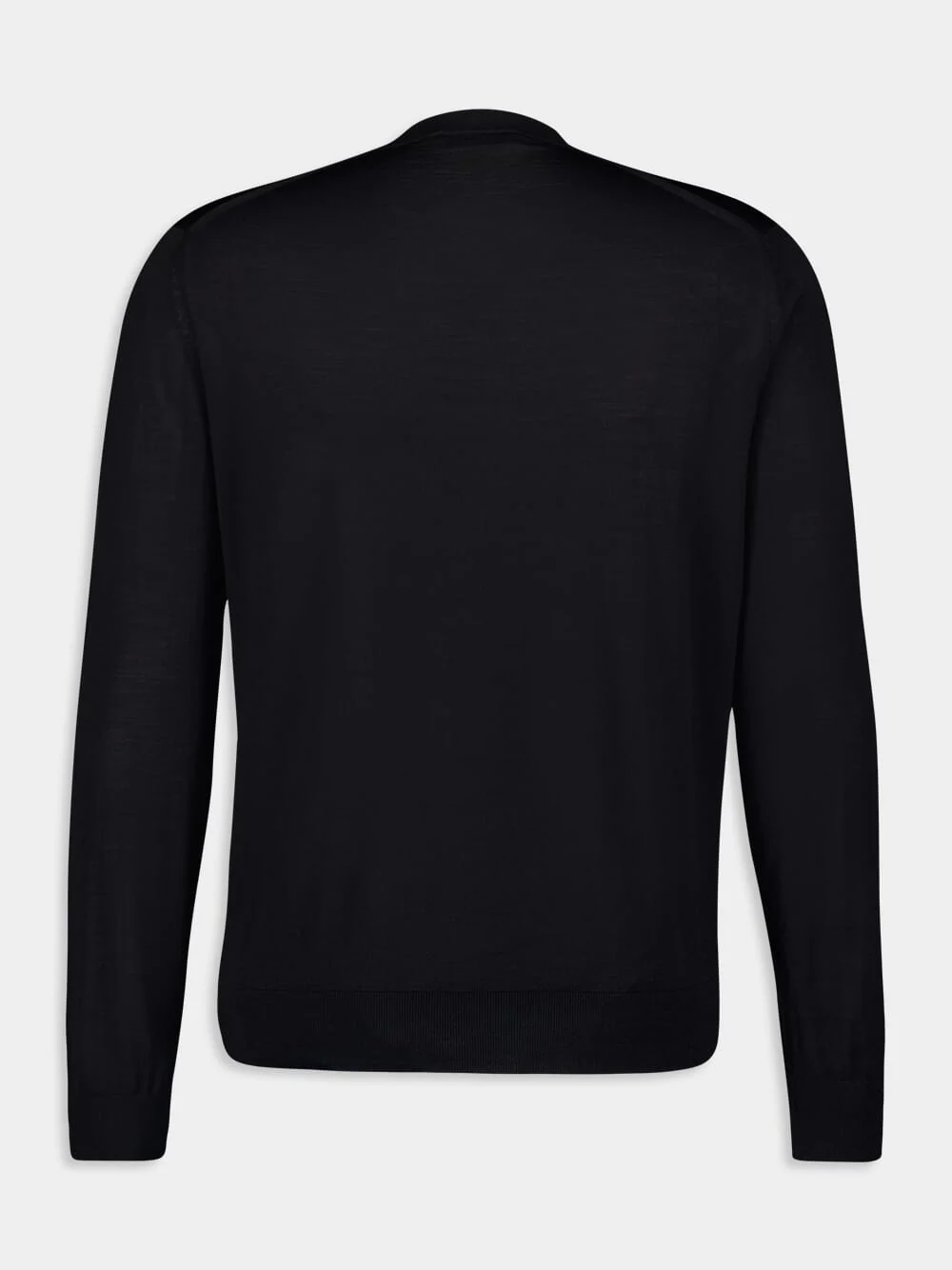 Superfine Black Wool Sweater - Image 3