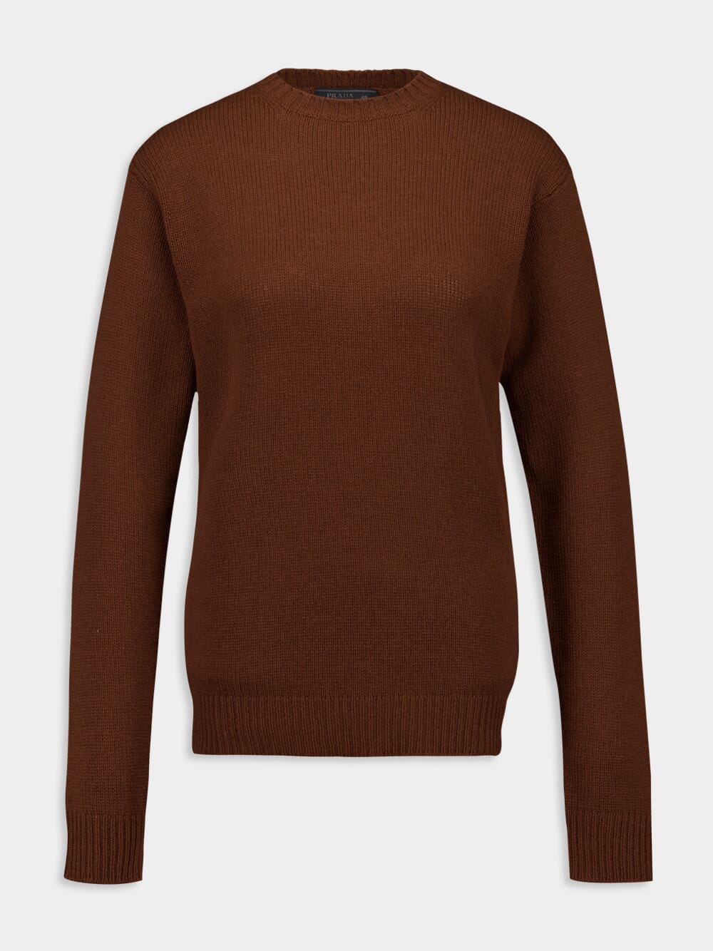 Tobacco Cashmere Crew-Neck Sweater