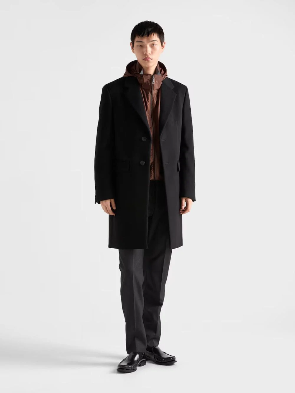 Cocoa Brown and Iron Gray Reversible Re-Nylon Jacket - Image 6
