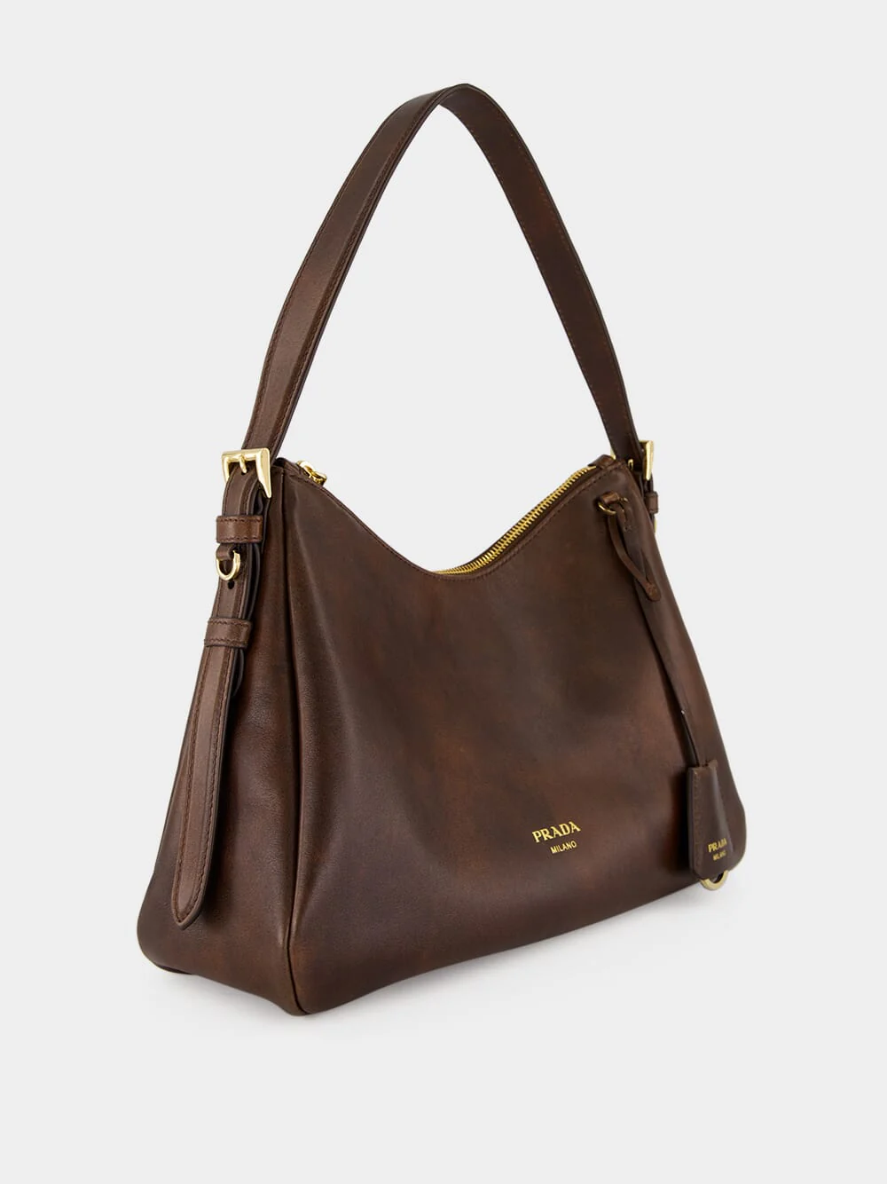 Cocoa Brown Leather Shoulder Bag - Image 2