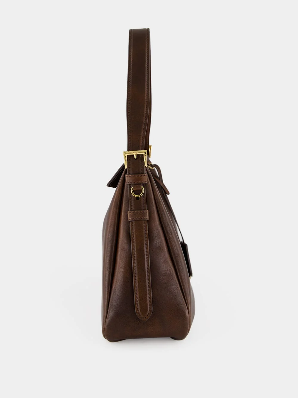 Cocoa Brown Leather Shoulder Bag - Image 3