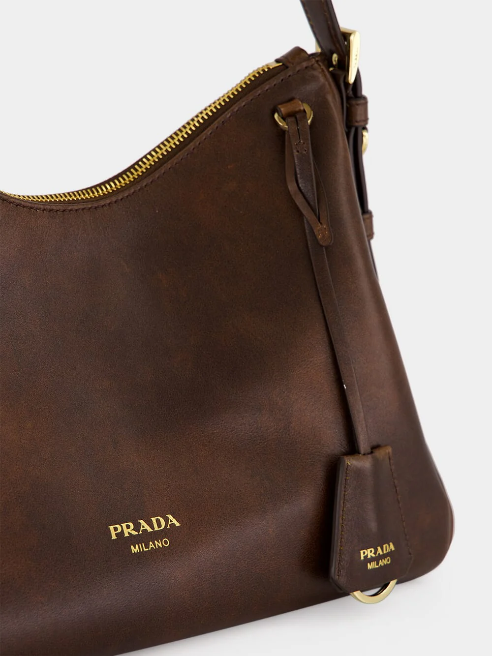 Cocoa Brown Leather Shoulder Bag - Image 6