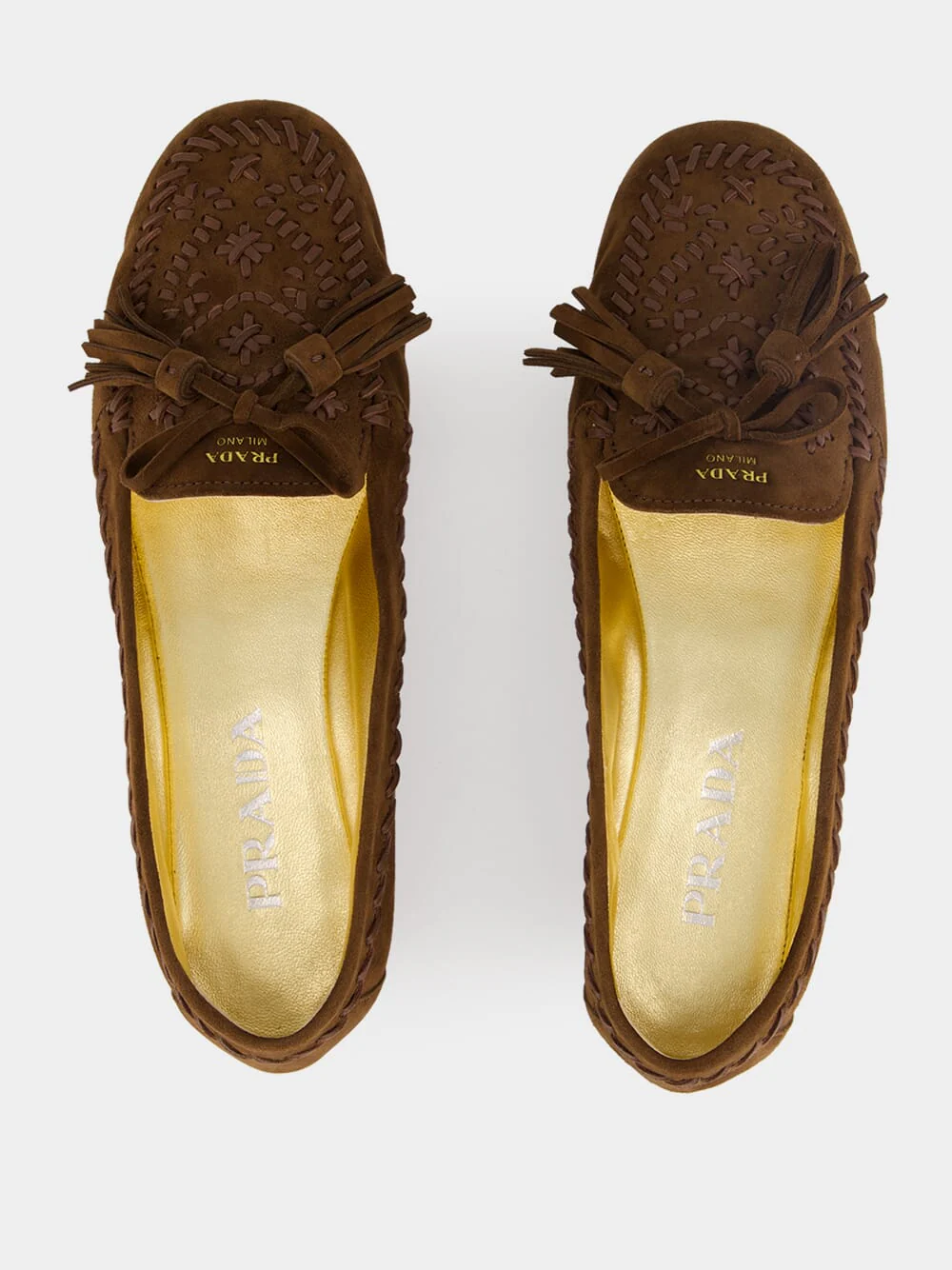 Cocoa Brown Tassel Suede Leather Loafers - Image 4