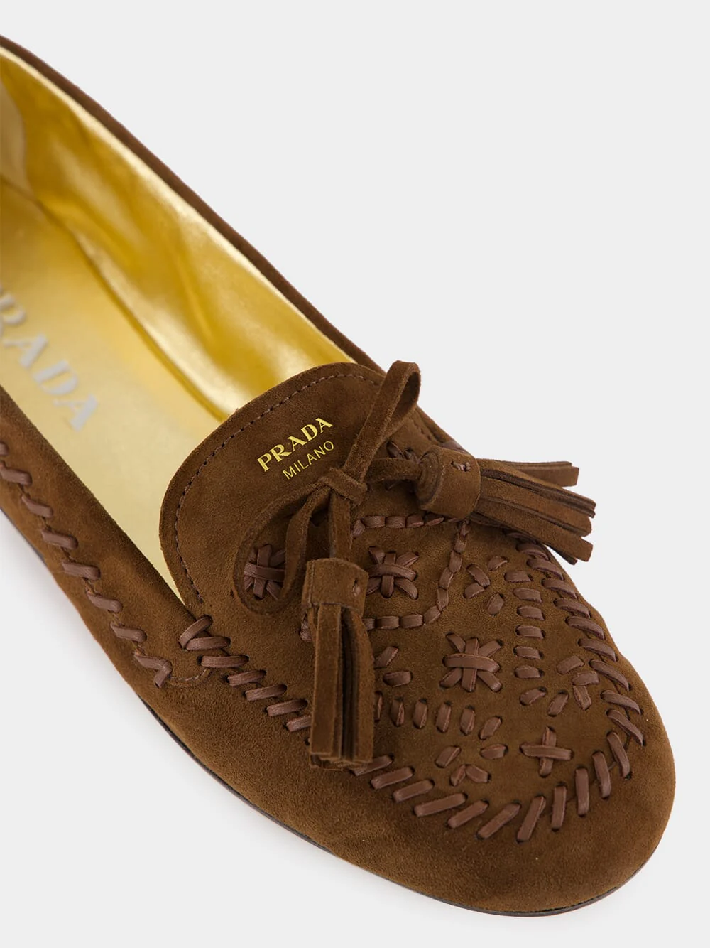 Cocoa Brown Tassel Suede Leather Loafers - Image 7