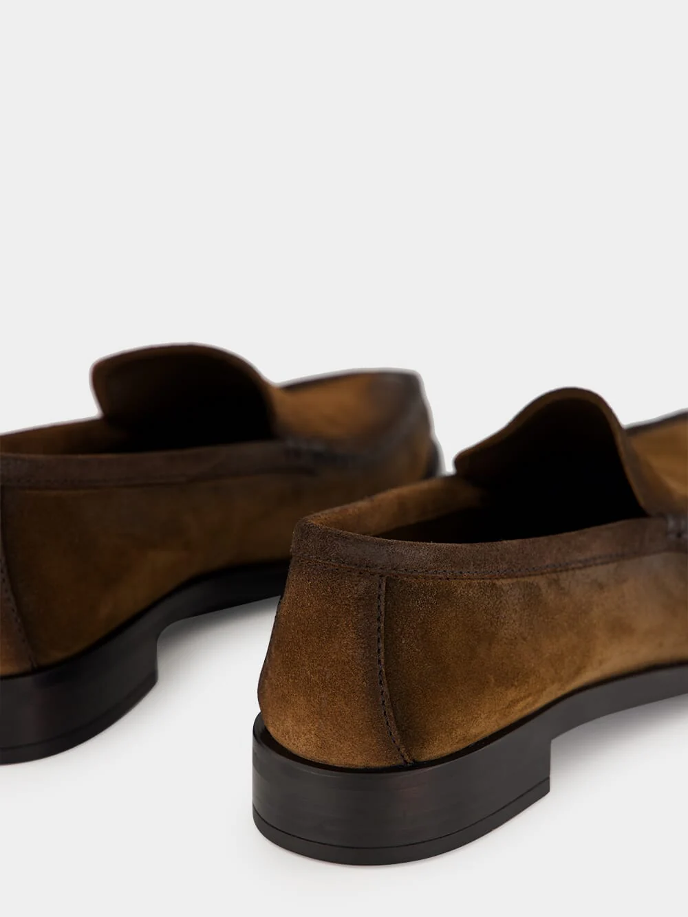 Cocoa Suede Leather Loafers - Image 5