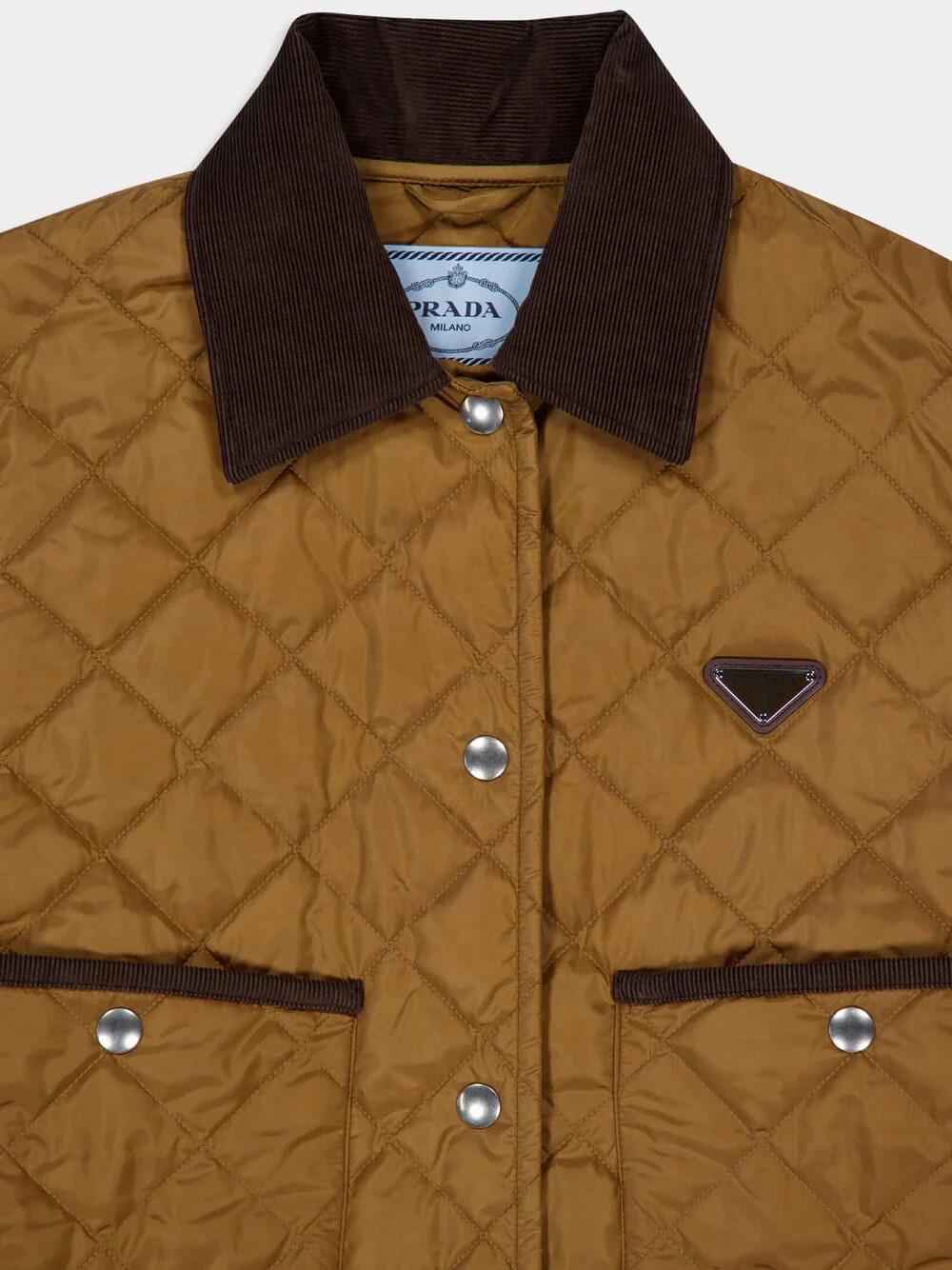 Cork Brown Quilted Re-Nylon Jacket - Image 3