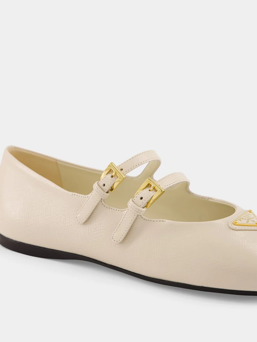 Cream Double-Strap Ballerinas - Image 6