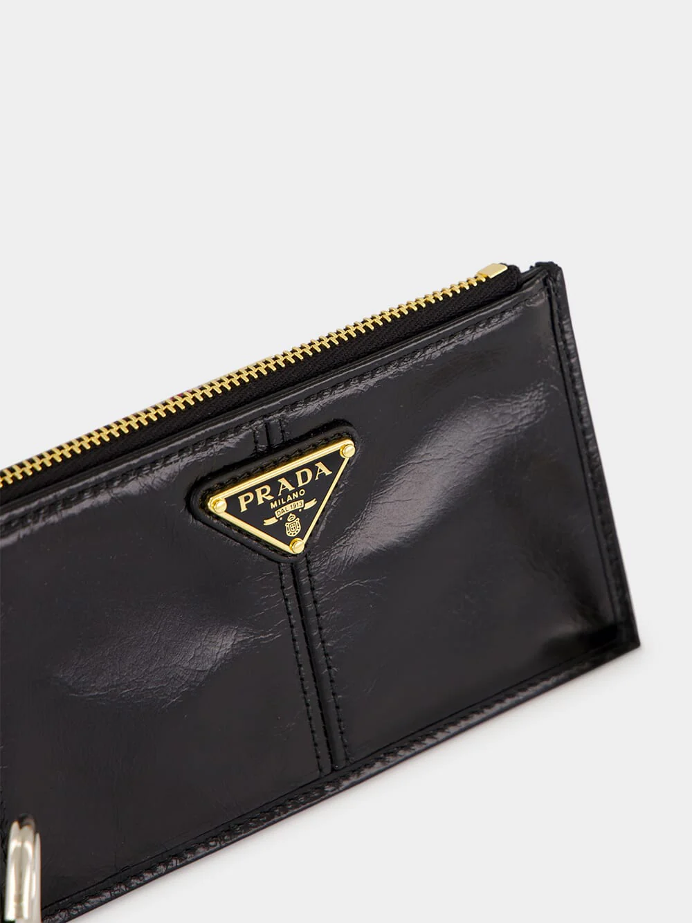 Black Leather Zip Card Holder - Image 3
