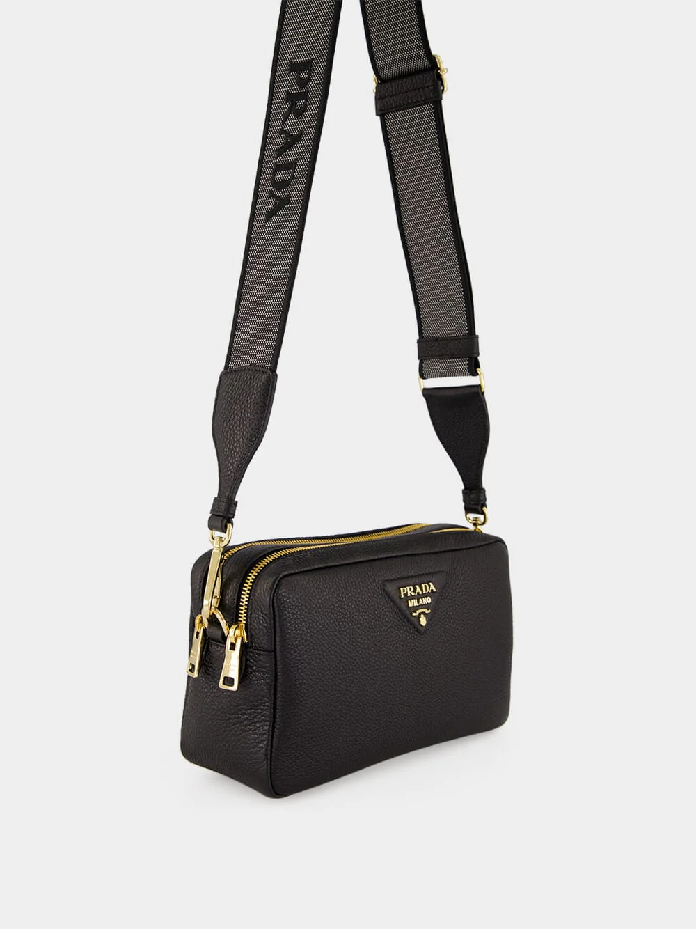 Black Small Leather Shoulder Bag - Image 3