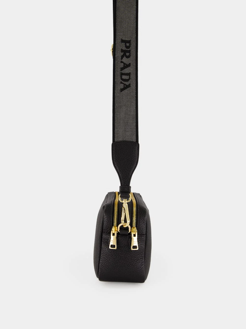 Black Small Leather Shoulder Bag - Image 4