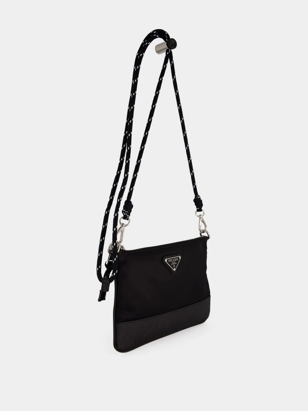 Black Recycled Polyamide Crossbody Bag - Image 3