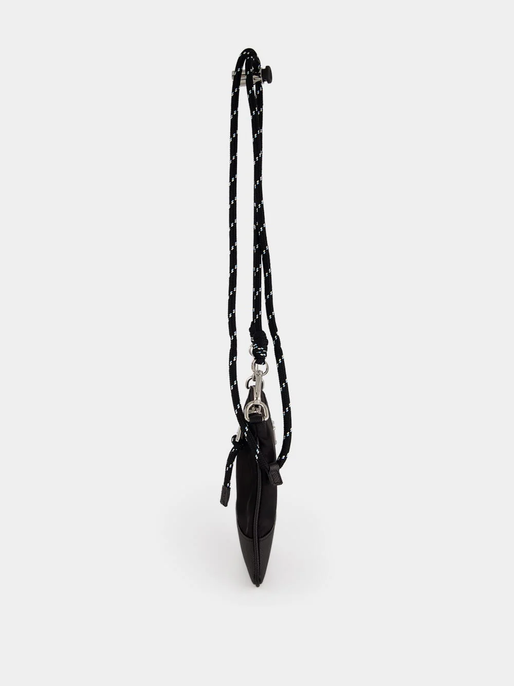 Black Recycled Polyamide Crossbody Bag - Image 4