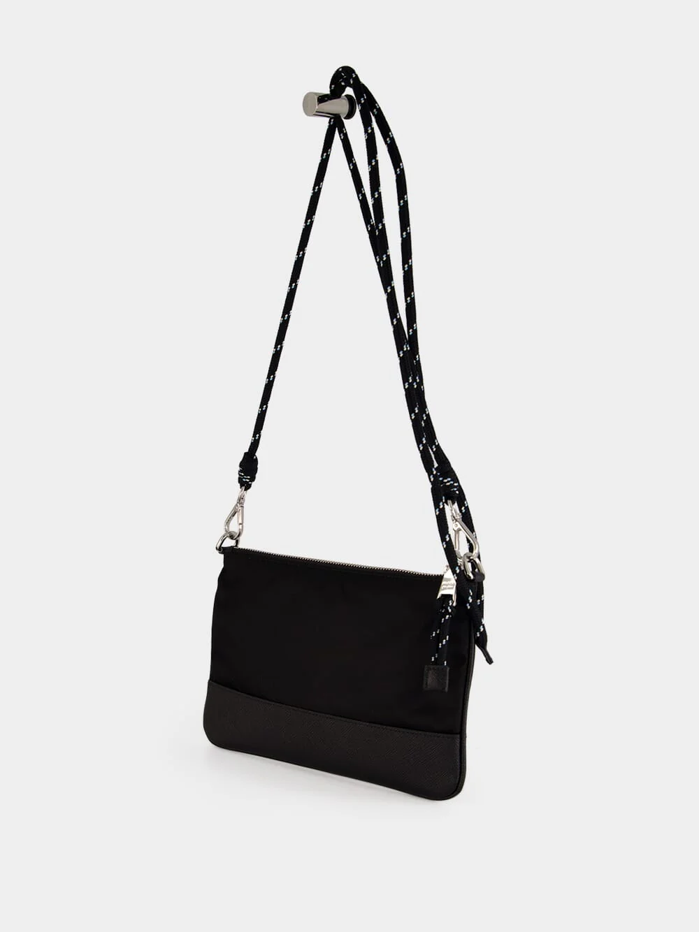 Black Recycled Polyamide Crossbody Bag - Image 5