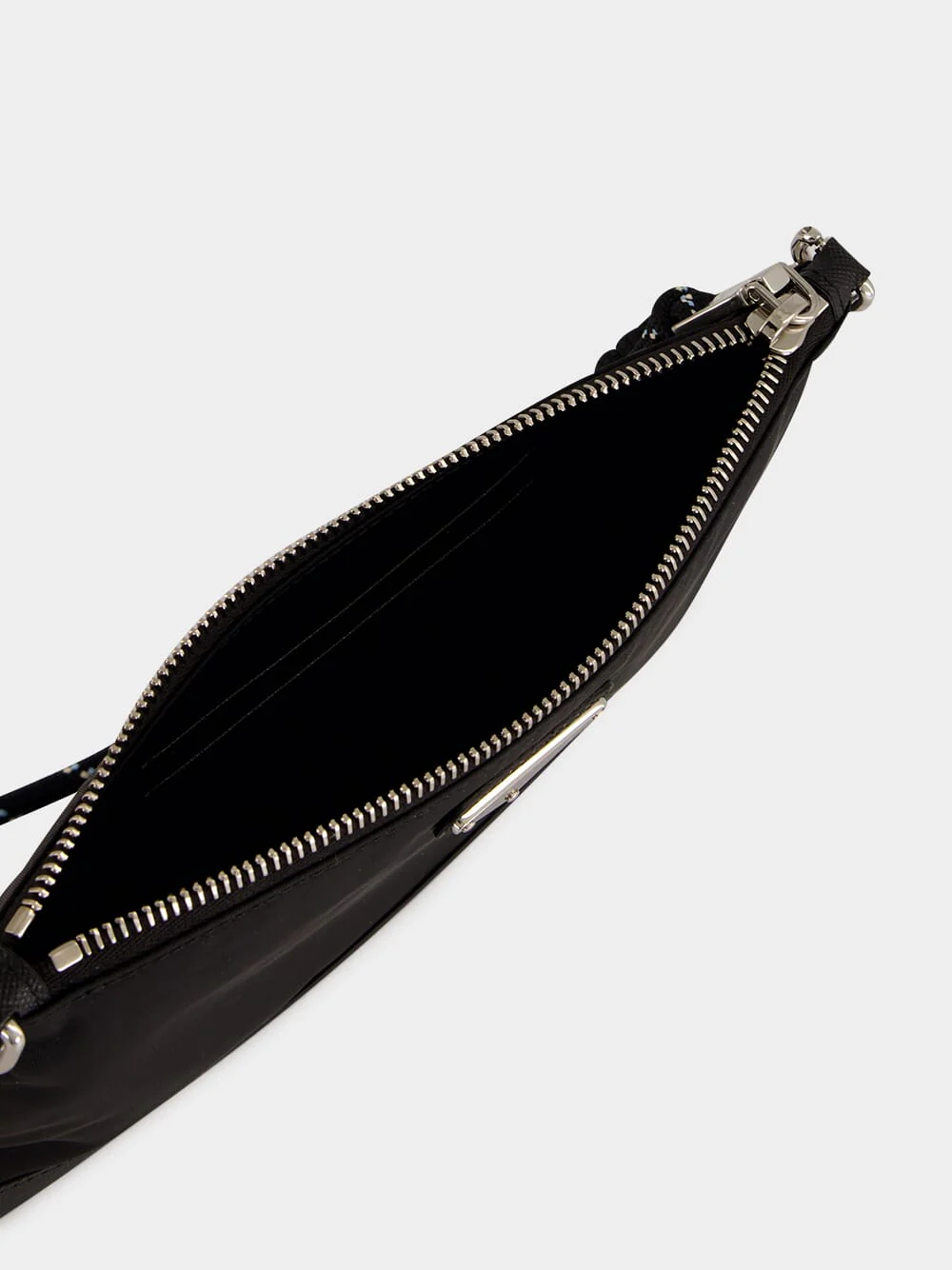 Black Recycled Polyamide Crossbody Bag - Image 6