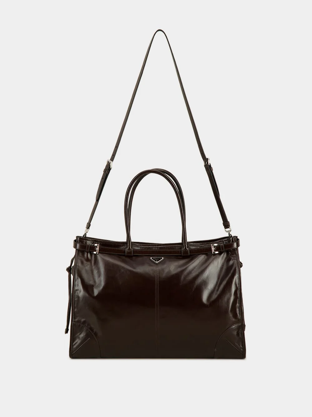 Dark Brown Bonnie Leather Tote Bag - Image 3