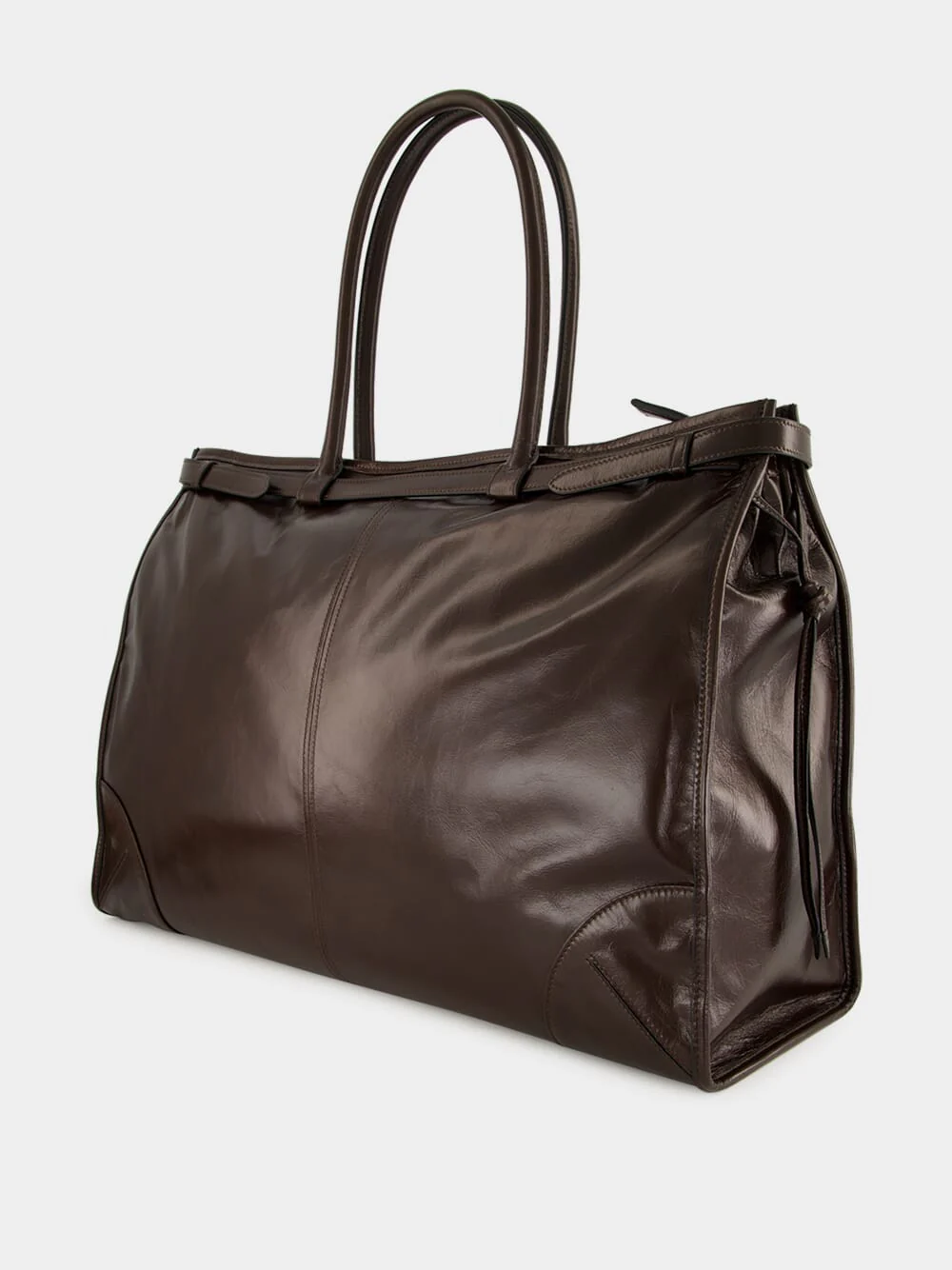 Dark Brown Bonnie Leather Tote Bag - Image 6